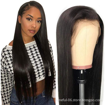 Brazilian Human Hair Lace Front Wig,Straight Virgin Hair Lace Wig For Black Women,Pre Pluck Lace Wig With Baby Hai